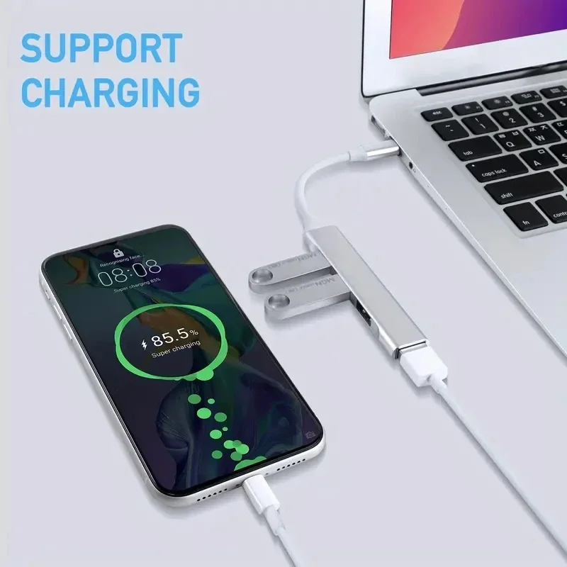 4-poorts USB 3.0 2.0 hub USB-hub Computeraccessoire Hub Multi-poort laptopmuis Toetsenbord USB-flashdrive C-splitter
