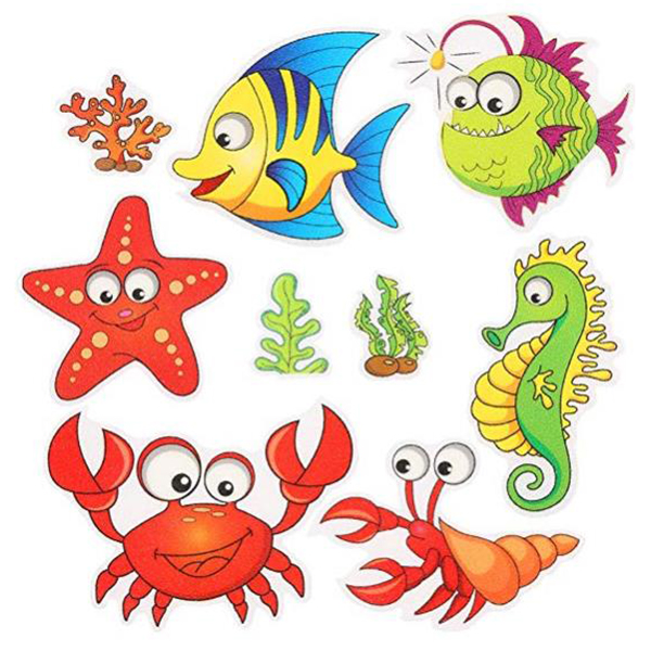 Non Slip Bathtub Stickers Marine Life Bathroom Adhesive for Bath Tub Stairs Shower Room Bath Safety Stickers Bathtubs BDF99: marine life