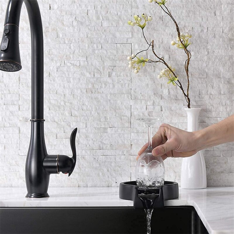 High Pressure Automatic Cup Washer Mute Mug Rinser Baby Bottle Cleaner Machine Sink Cleaning Accessories for Cafe/Bar/Home