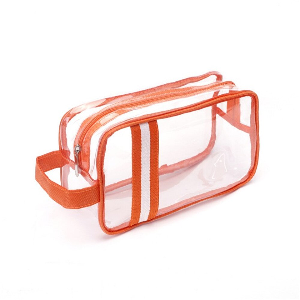 Reizen Grote Capaciteit Draagbare Opslag Waszak Outdoor Waterdichte Transparante Cosmetische Tas: Orange-S