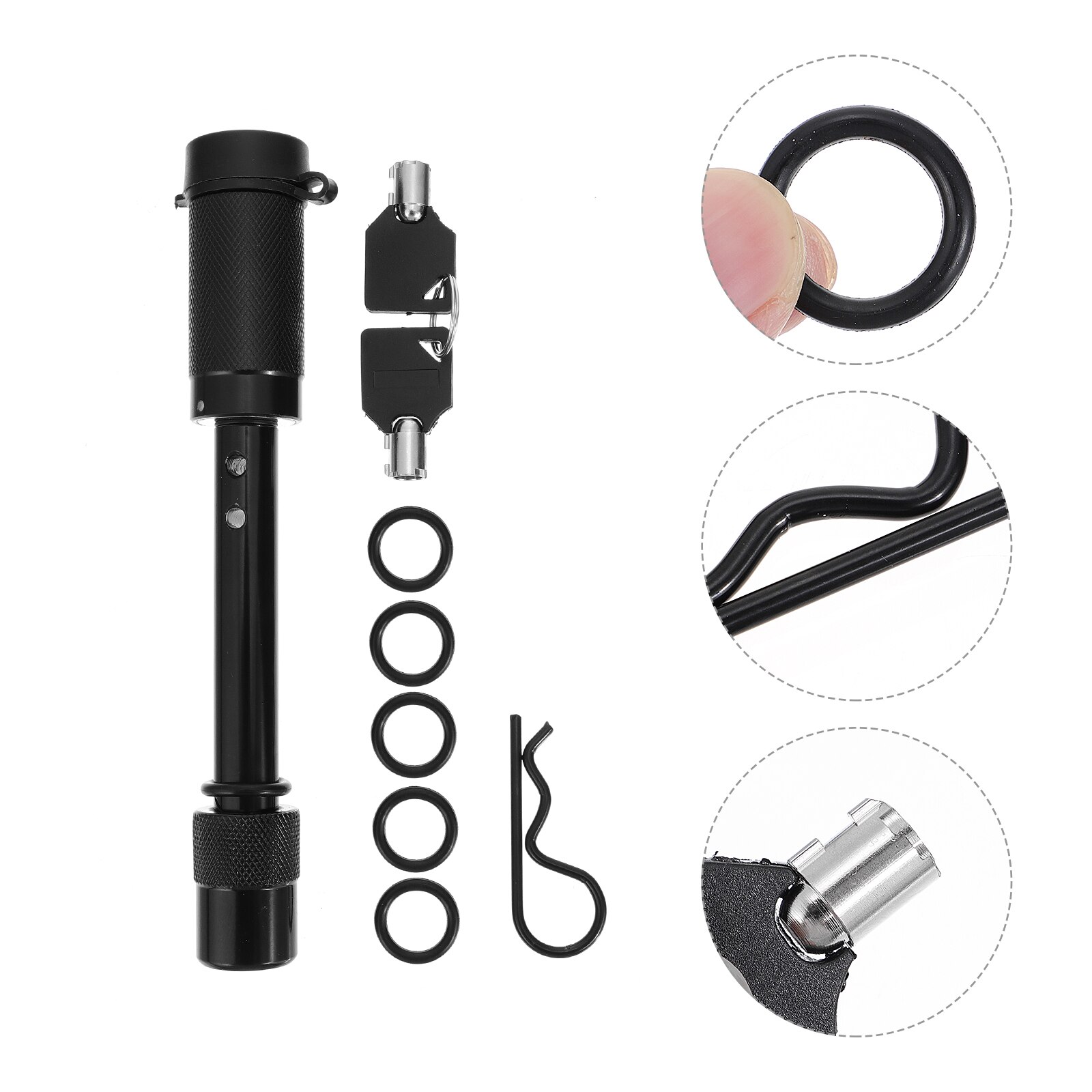 1 Set Extra-Long Locking Hitch Pin Set Anti-Theft Hitch Locking Pin Set