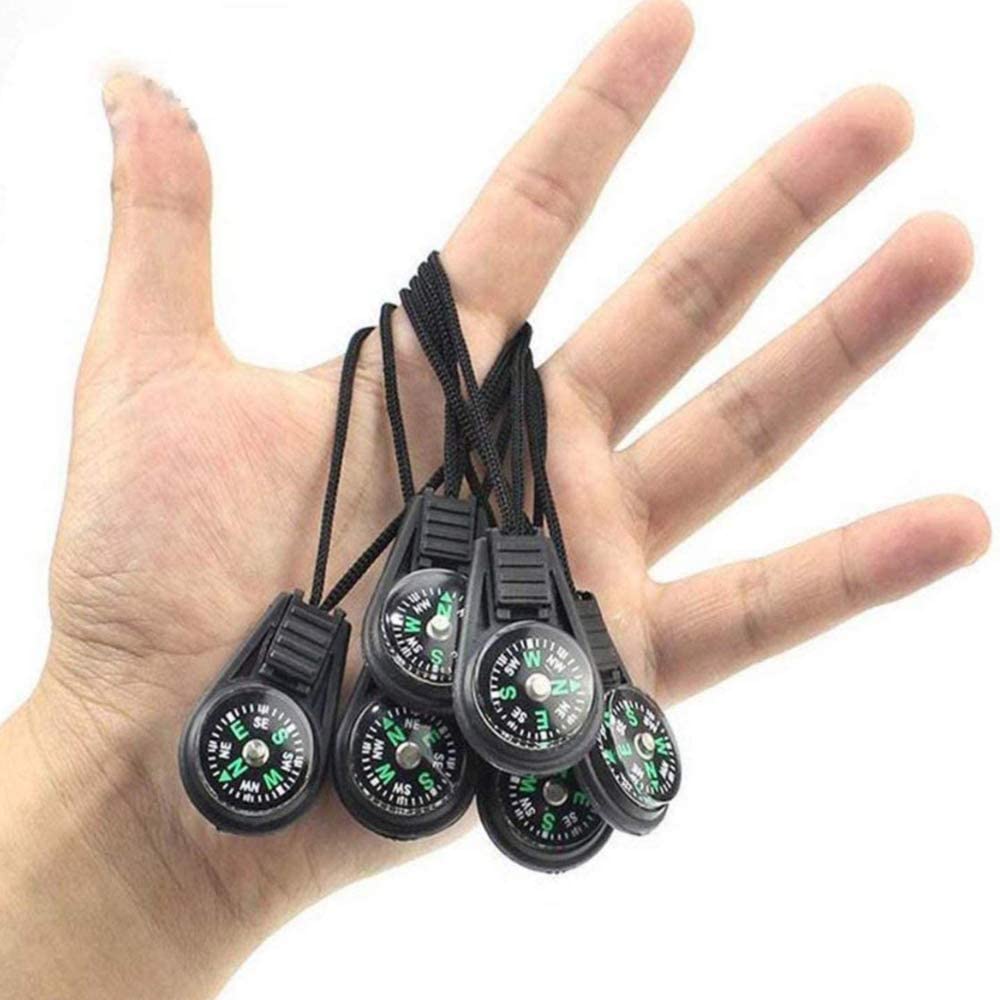 Mini Überleben Kompass draussen Camping Wandern Tasche Kompass Flüssigkeit Gefüllt Mini Kompass für Paracord Armbinde Halskette Schlüssel Kette