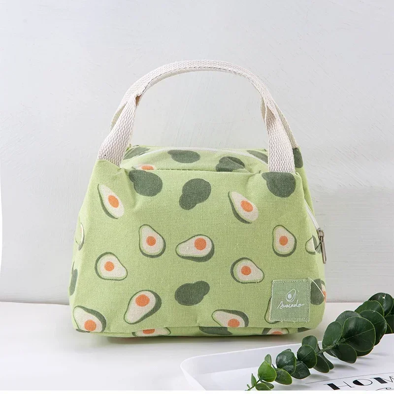 1-delige schattige fruitlunchtas voor vrouwen Draagbare geïsoleerde lunch thermische tas Bento-zakje Lunchcontainer Schoolvoedselzak: Paars
