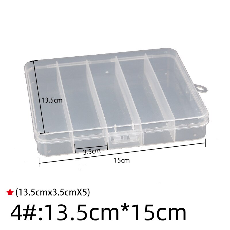 Storage Transparent Plastic Box Fishing Lure Fishing Artificial Spoon Baits Hook Lure Tackle Accessories Tool