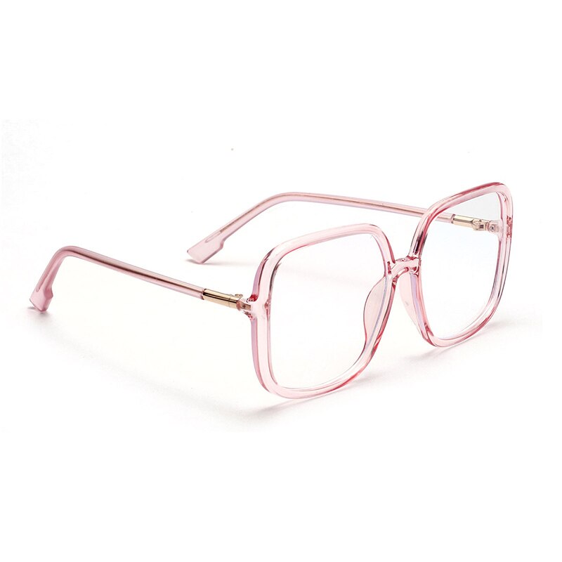 Unisex Anti Blue Ray Computer Glasses Frame Men Women Screen Radiation Eyewear Office Gaming Goggle UV Blocking Eye Spectacles: Pink