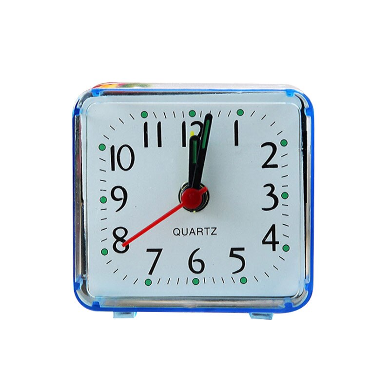 Simple Round 8 Inch White Background Clock Clock Study Room Kitchen Living Room Silent Scanning Quartz Wall Clock -1: blue B