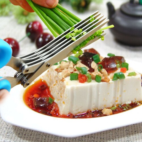 Multifunctional Cutter Greens Big Scissors Stainless Steel Cutting Knife Herb Seaweed Spice Scissors Paper Kitchen Accessories
