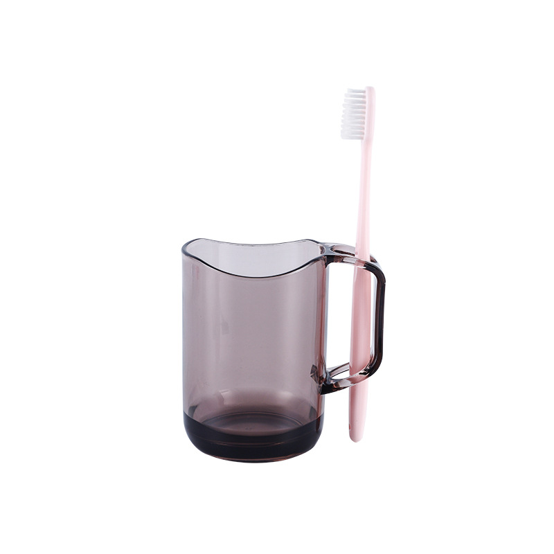Transparent Wash Cup Household Plastic Toothbrush Cup With Handle Couple Toothbrush Cup Student Mouthwash Cups LC387