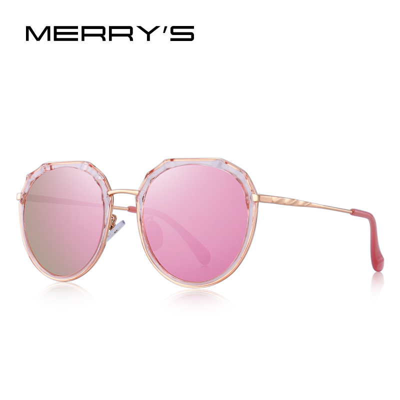 MERRYS Vrouwen Luxe Ovale Gepolariseerde Zonnebril Dames Mode Trending Roze zonnebril UV400 Bescherming S6330: C02 Pink