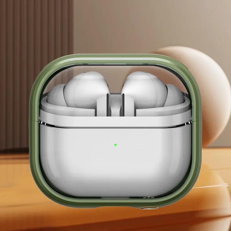 Luxe transparante standaard hoofdtelefoonhoes voor Samsung Galaxy Buds 3 Pro Bluetooth-oordopjes Oplaaddoos Sleutelhanger oortelefoonhoes: 3XS / Sky Blue