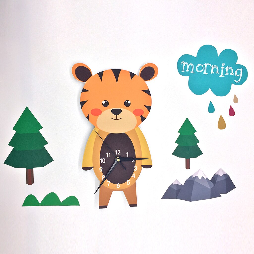 3D DIY Animal Wall Clock for Room Home Decor, Wonderful School Day