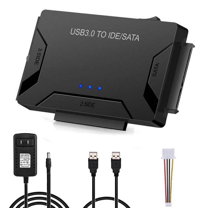 SATA/IDE zu USB 3.0 Adapter Festplattenadapter Kabel Konverter für 2,5/3,5 Zoll SATA und IDE HDD Unterstützung 6 TB für PC MacBook