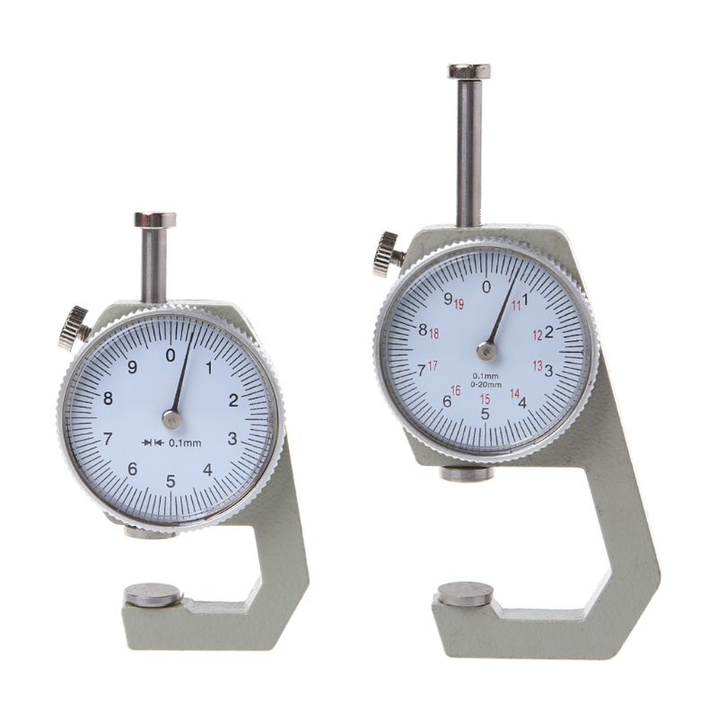 Dial Thickness Gauge 0-10MM / 0-20MM Leather Paper Thickness Meter Tester Accuracy 0.1mm U4LB