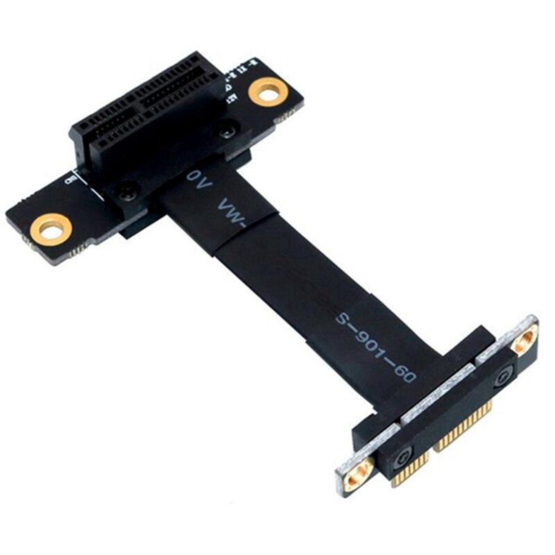 PCIE X1 Riser Cable Dual 90 Degree Right Angle PCIe 3.0 X1 to X1 Extension Cable 8Gbps PCI Express 1X Riser Card