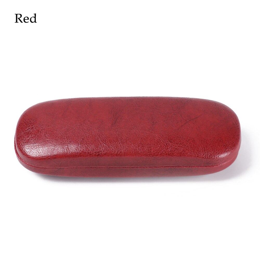 Menn kvinner skinnbrille etui unisex vanntett hardt ramme brille etui lesebriller boks svart brillevesker: 1- røde