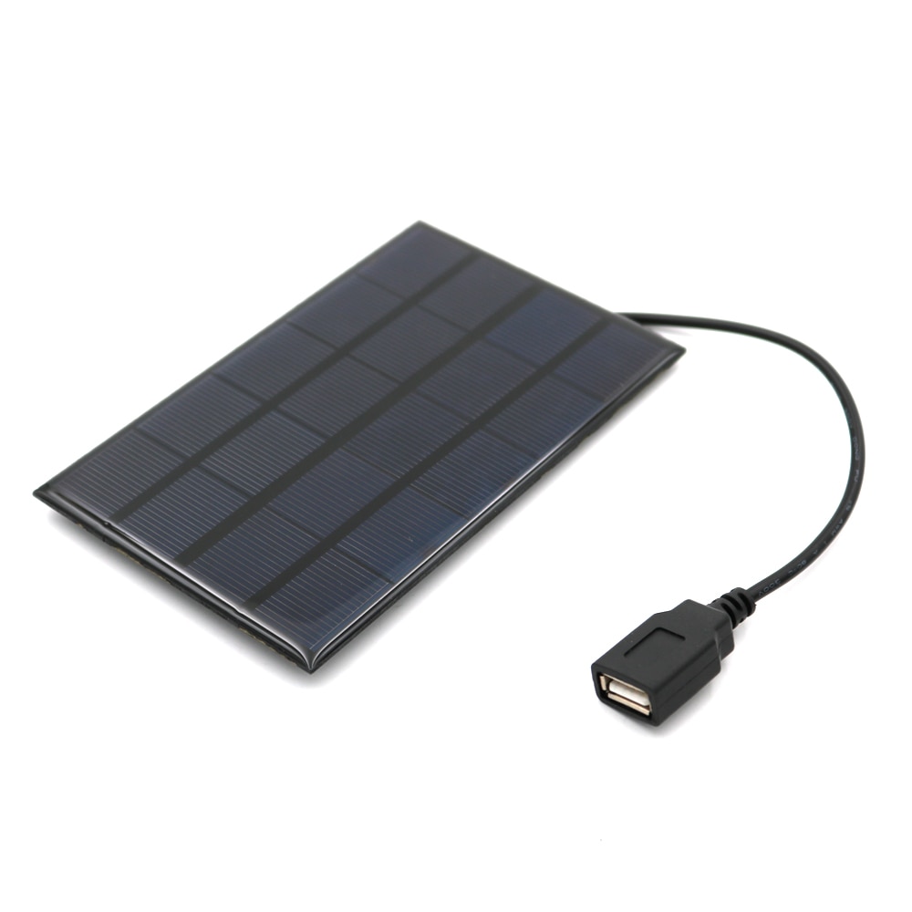 5v 2w solcellepanel solceller laderrute rask gjør-det-selv utendørs batterilader polysilisium bærbar reisenettbrettgenerator