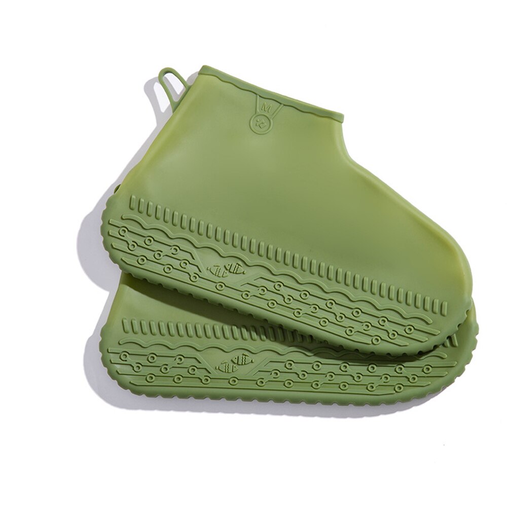 Botas de sapato impermeável capa de silicone material unisex sapatos protetores botas de chuva para dias chuvosos ao ar livre indoor reutilizável 1 par ^ *: G391014 / M 35-39
