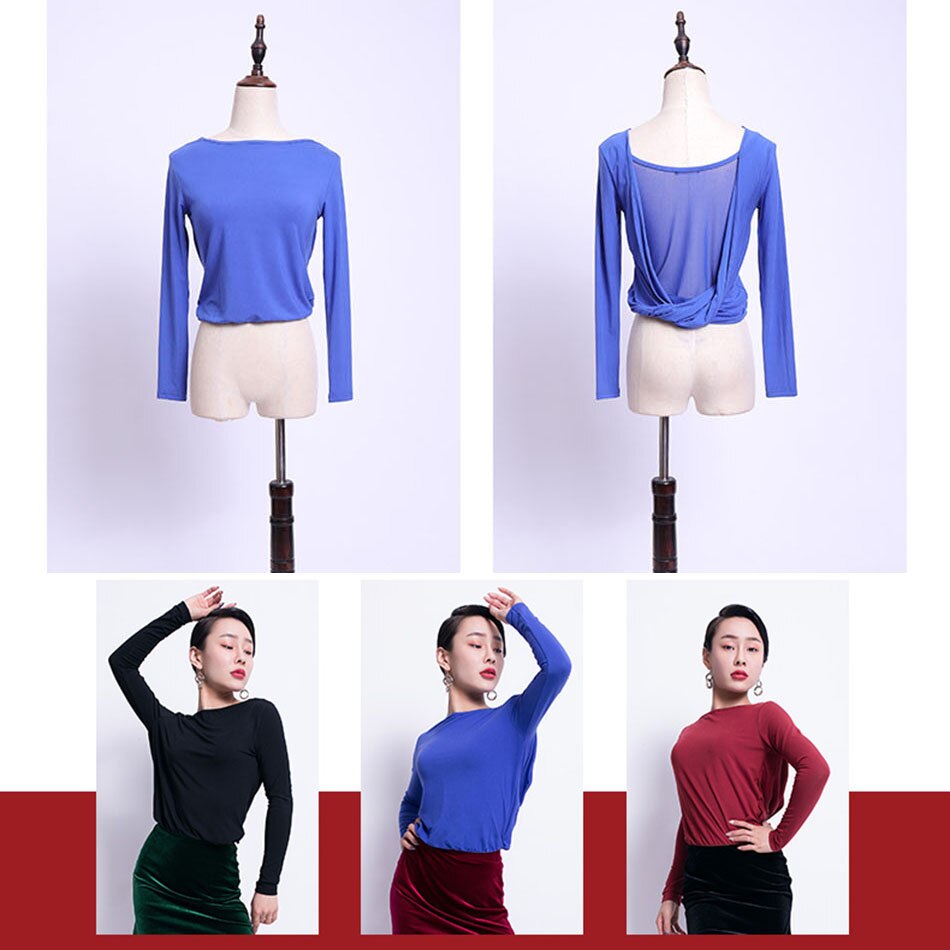 Latein tanzen Kleid Frauen Langarm Spitzen für Ballsaal Samba Tango chacha Tanzen Performamnce L1050