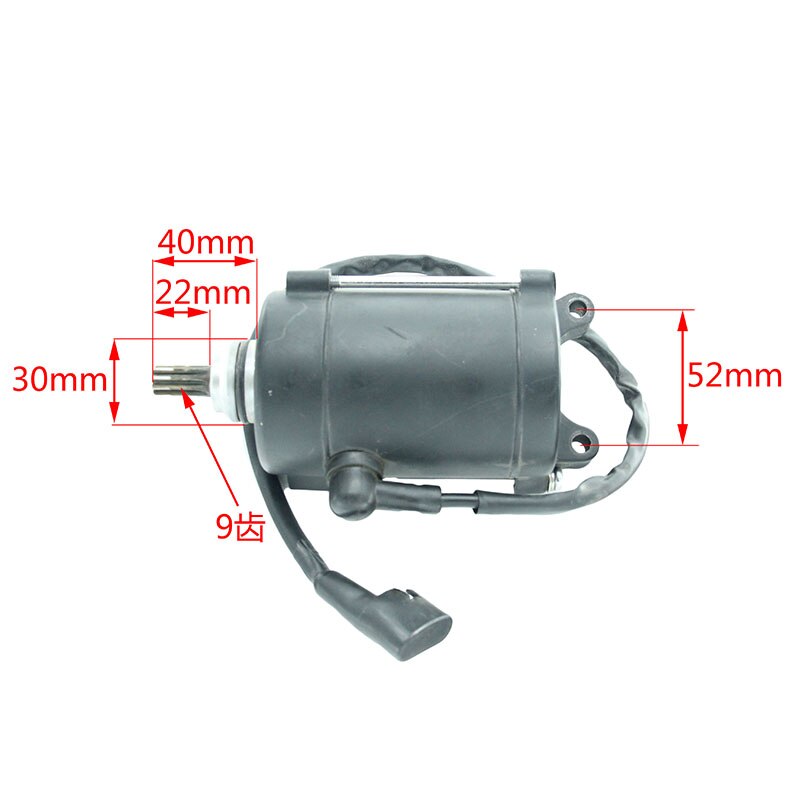 Motorcykel starter universal sort 9 tænder  cg150 motorcykel motor til alle kinesiske  cg 150cc motorer atv motorcykel pit cykel