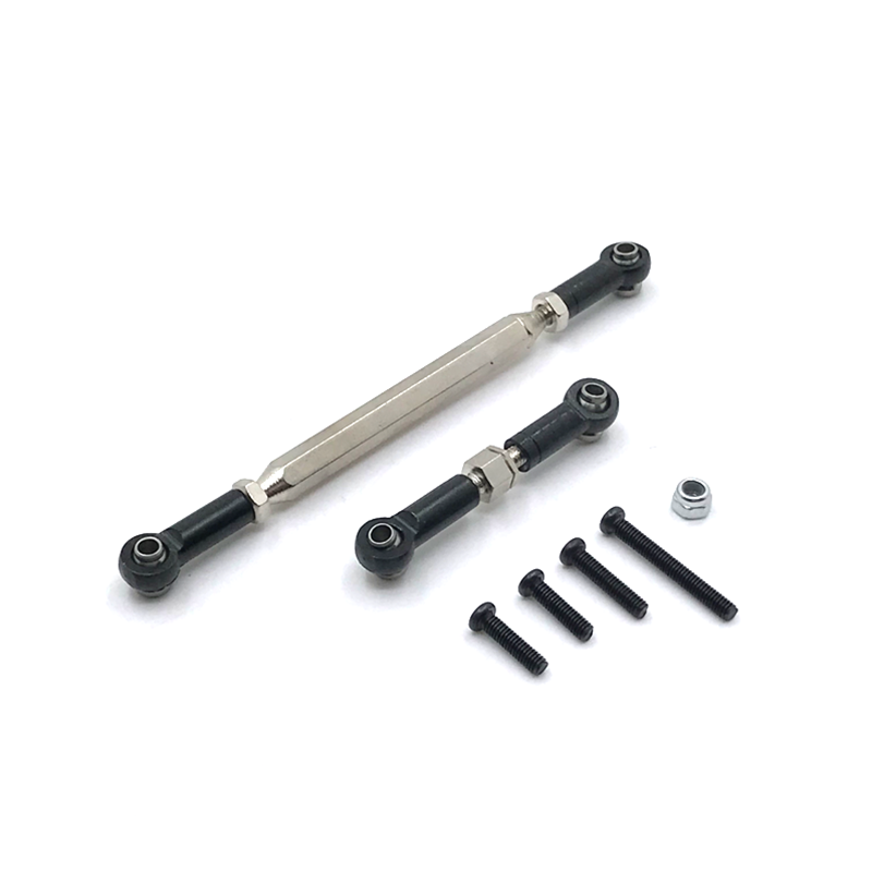 Metal Adjustable Steering Linkage Servo Link Pull Rod for WPL C14 C24 B14 B24 MN D90 D99 MN-90 FJ-45 1/12 RC Car Crawler