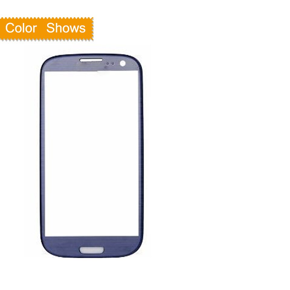 For Samsung Galaxy S III S3 GT-I9300 I9300 i747 i9305 Touch Screen Front Glass Panel TouchScreen Outer Glass Lens NO LCD: blue no gift