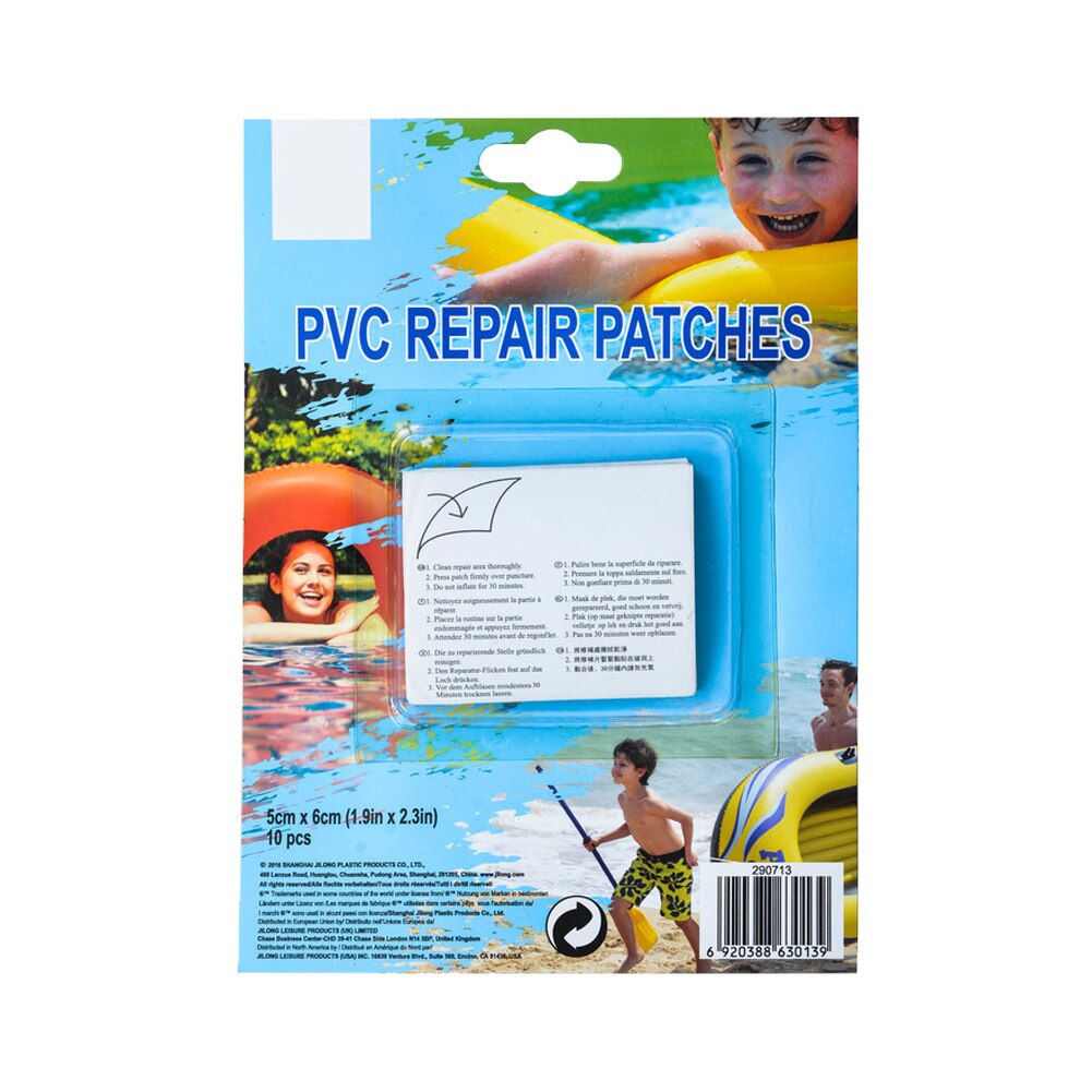 Parche de reparación de flotador de natación, cinta de reparación de juguetes inflables de PVC, anillo de natación transparente, accesorios adhesivos para botes de aire, 10 Uds.: Default Title