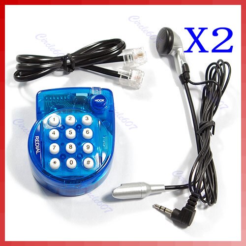 mini B Hands Mini Free Corded Telephone Phone Head + Headset