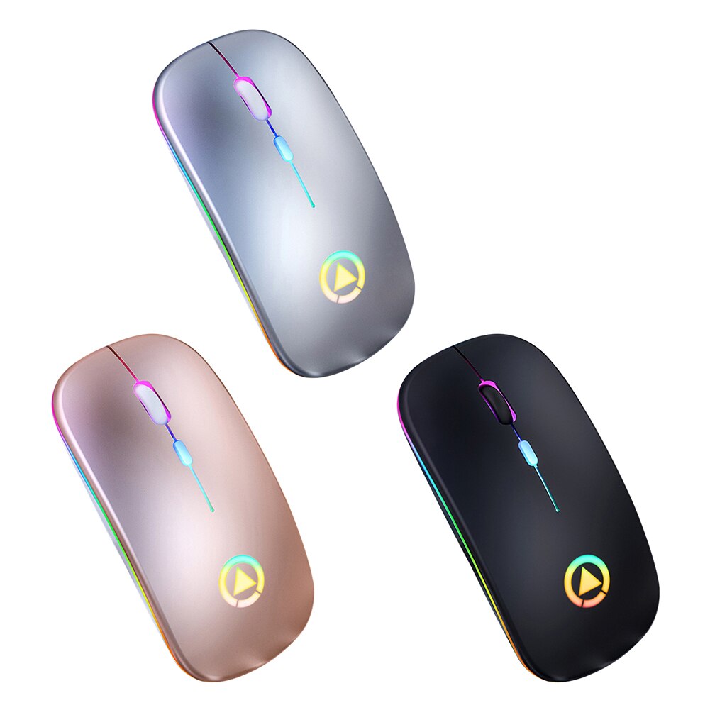 Wireless Bluetooth Mouse Computer Mice Gaming Silent Rechargeable Ergonomic Mause With LED Backlit USB Mice For PC Laptop