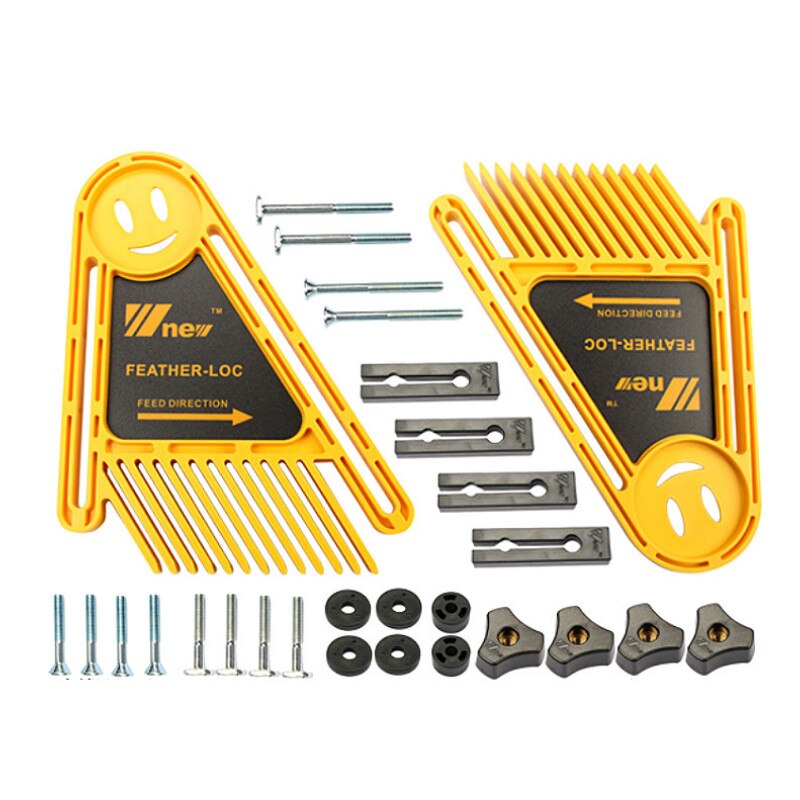 Multi-purpose Feather Loc Board Set Double Featherboards Woodworking Tool: Yellow 2