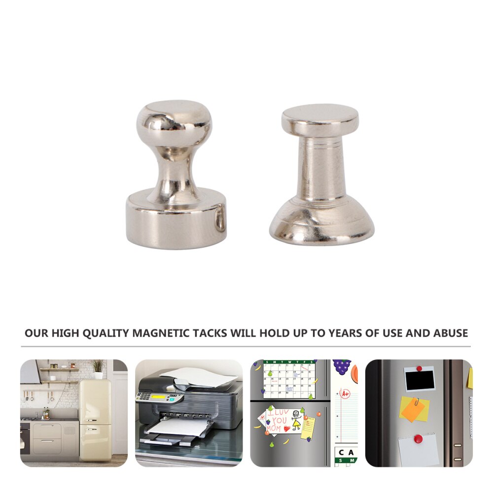 28Pcs Staal Magnetische Push Sterke Magneten Voor Koelkast Badkamer Keuken Locker Klaslokaal Industriële Kantoor Hanger (D11x13 En D12x1