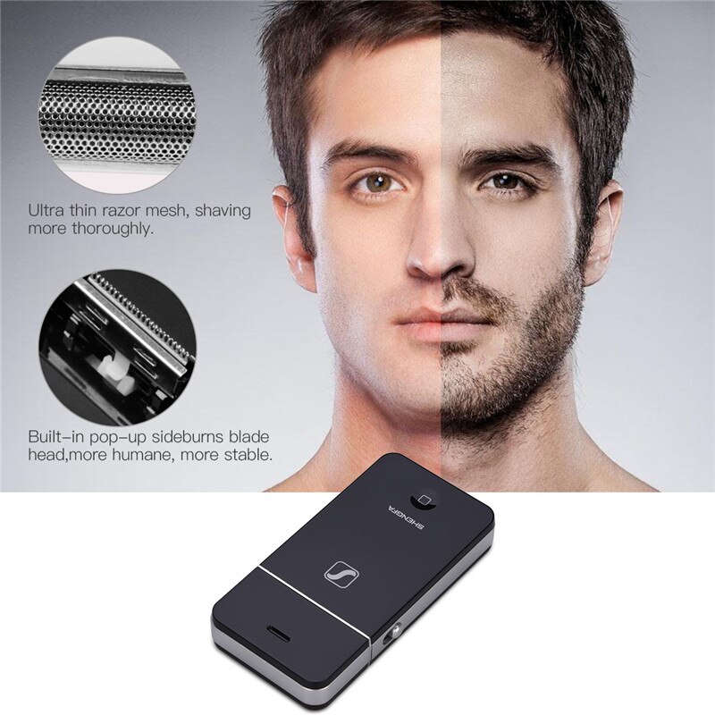 Portable Rechargeable électronique alternatif simple lame rasoir électrique ForMen barbe RazorBarbeador tondeuse à cheveux tondeuse 334
