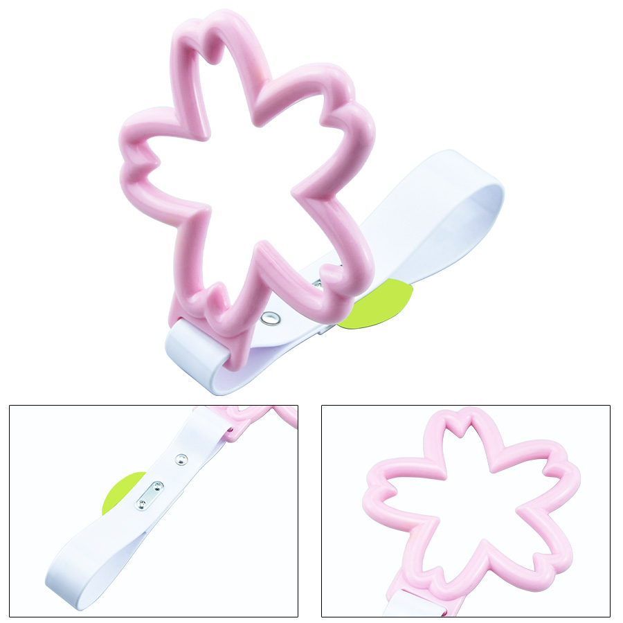 JDM Drift Accessories Tsurikawa Ring Train Bus Car Subway Handle Hand Strap: Pink-W