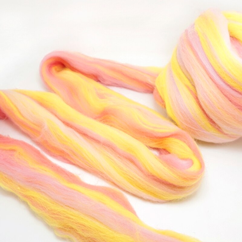 Extra Fijne kleur mengsel Merino Wol roving fiber gebogen wol 50G Perfect in Nat en naaldvilten y16