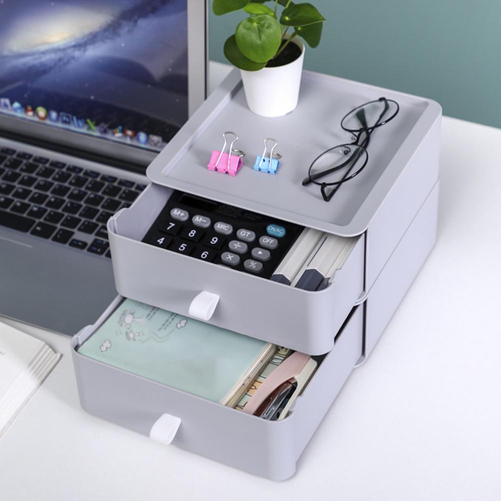 Small Storage Drawer Stackable Top Desktop Organizer Boxes Stationery Storage Rack Makeup Organizer Office Accessories