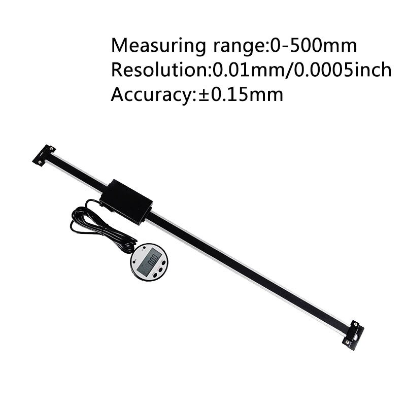 External LCD Display Digital Linear Scale DRO Magnetic Remote Digital Readout Scale 150mm 200mm 300mm: 0-500mm  round