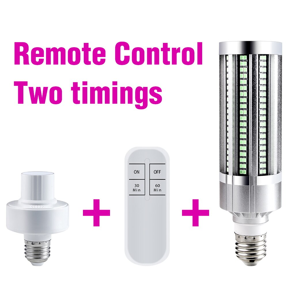 Germicidal Light 9UVC 18UVC E27 UV Sterilizer LED 15W 20W 60W Ozone Lamp 220V Ultraviolet Light Home Disinfect Bacterial 110V: Smart Mode 60W UV / 110V