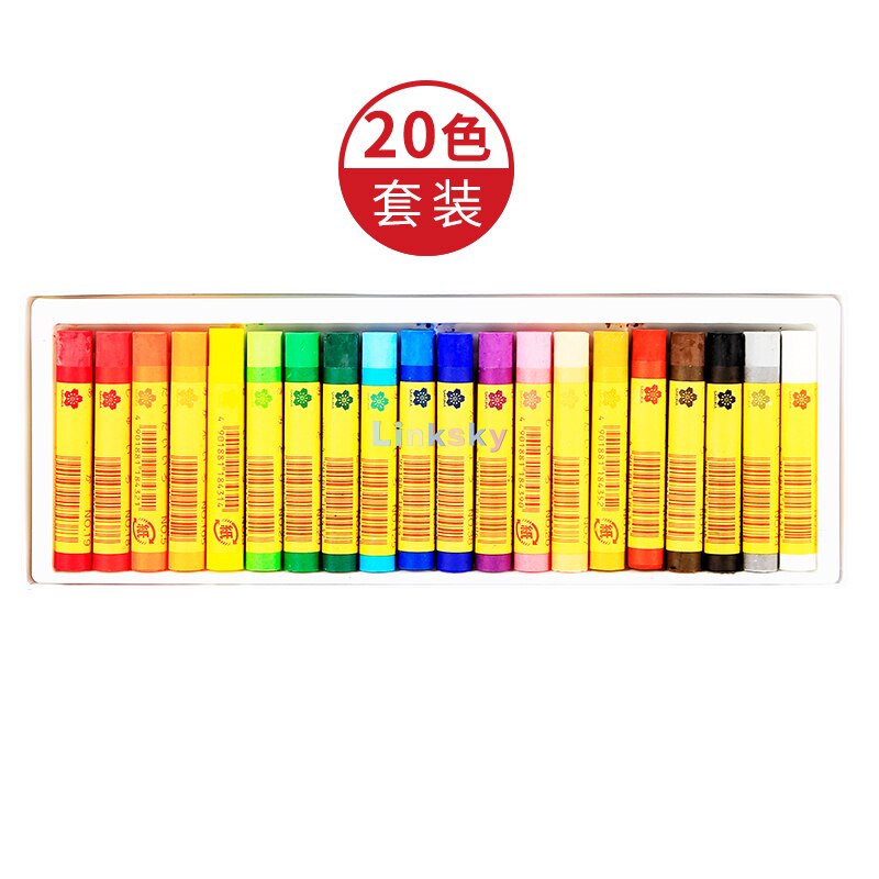 Japanese Traditional Crayons "SAKURA Cray-Pas, smooth crayons. Thick type 12,16,20,24 colors set.Safe and nontoxic,Art supplies: 20 LP20R
