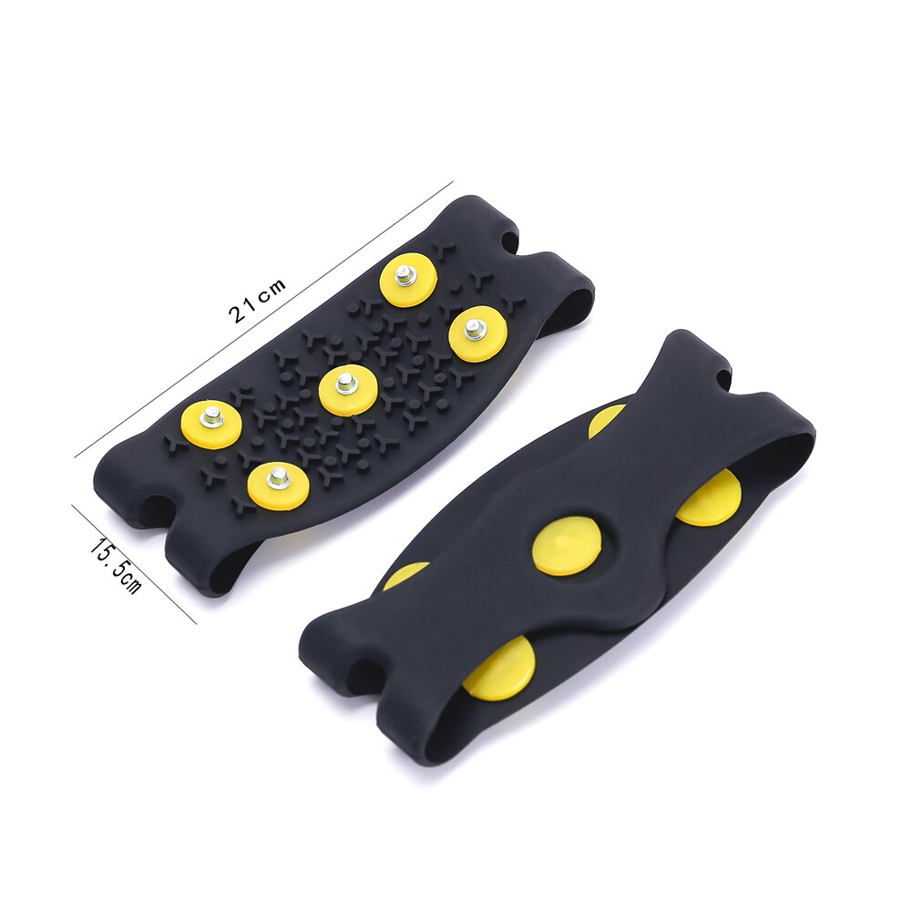 1 pair 5-Stud Snow Ice claw Climbing Anti Slip Spikes Grips Crampon Cleats Shoes Cover for women men Boots Cover size 35-43