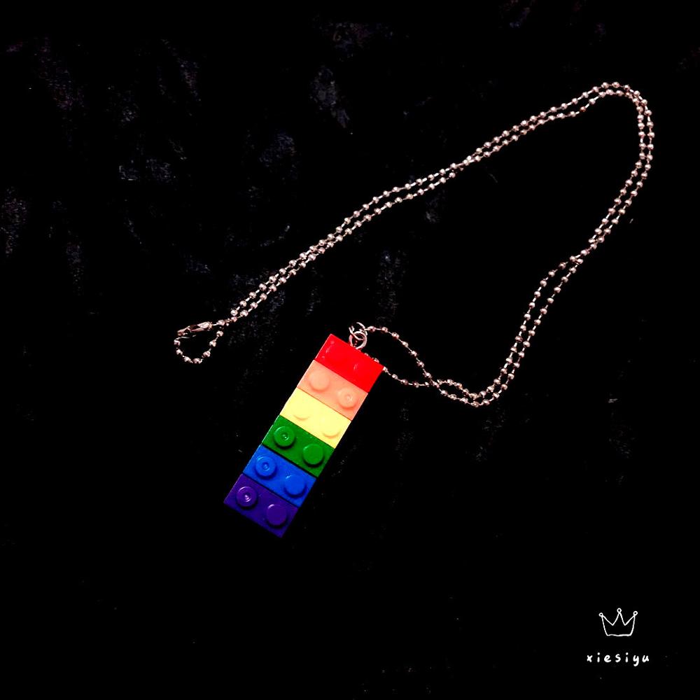 Harajuku tęcza tytanowa stal nierdzewna łańcuch naszyjniki dla kobiet dziewczynki retro ziemia fajny kolor tęcza naszyjniki biżuteria prezent