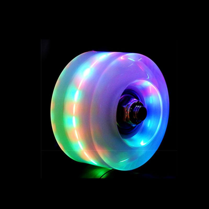 Knipperende Wielen Dubbele Rij Skates Led Sliding Schaatsen Lichtgevende Licht Wiel Katrol Roller Skate Wielen Knipperende Roller: Colorful