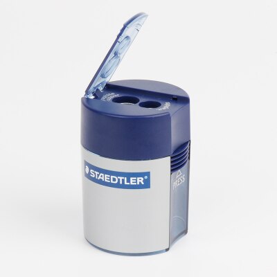 Staedtler-Sacapuntas de doble agujero giratorio, 512 001/002/128 transparencia Multicolor, 8,2/10,2mm, suministros para oficina y escuela, 1 ud.: 512 001 1Pc