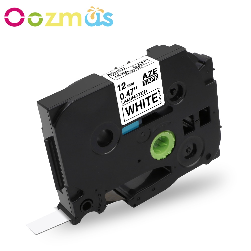 Oozmas 1pcs compatible for Brother p touch Tze131 Tze231 Tze431 Tze531 Tze631 Tze731 Tze831 Tze931 12mm label tapes label maker
