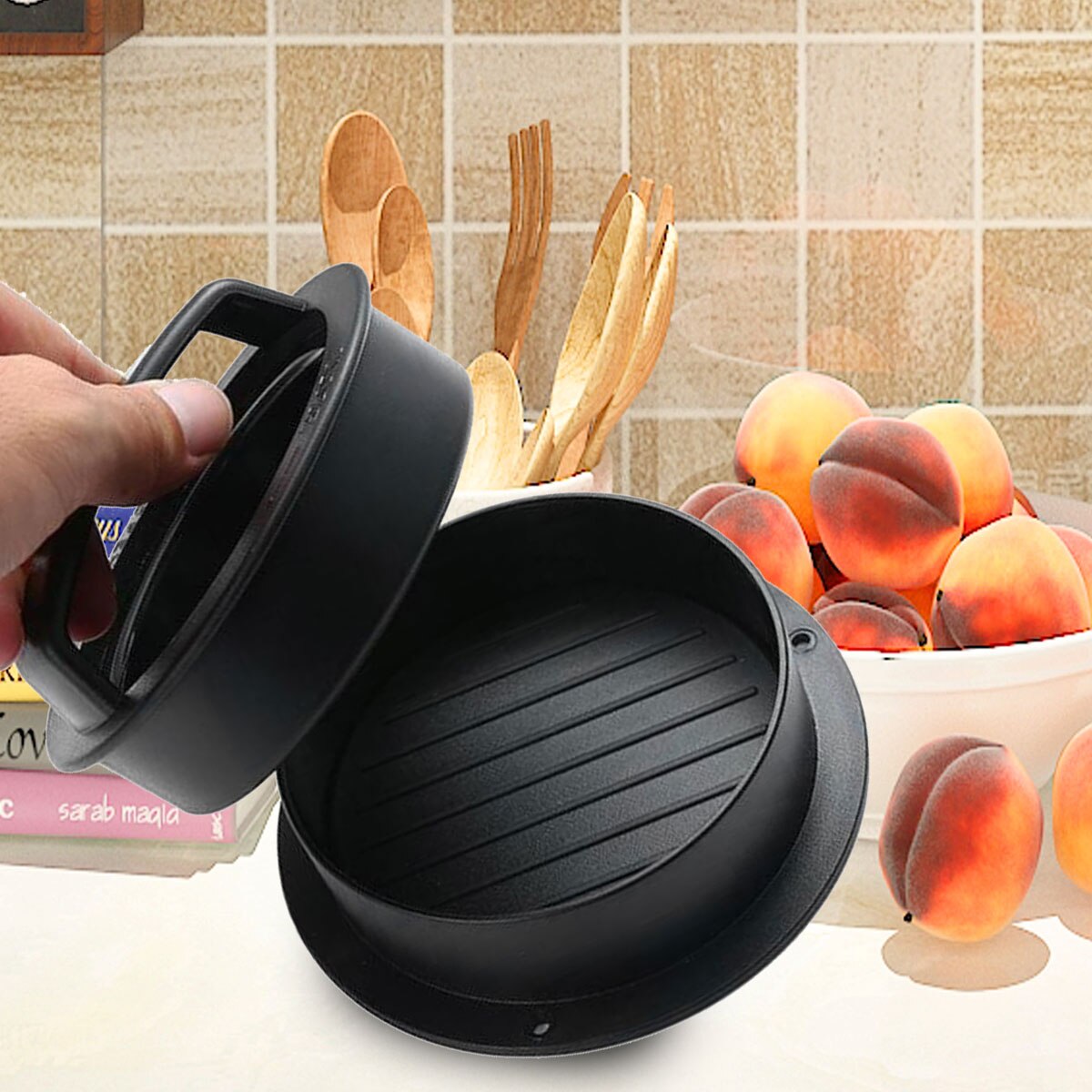 3-in-1 Non-stick Kitchen Stuffed Burger Maker Press Round Shape Hamburger Meat Maker Hamburger Patty Maker and Sliders