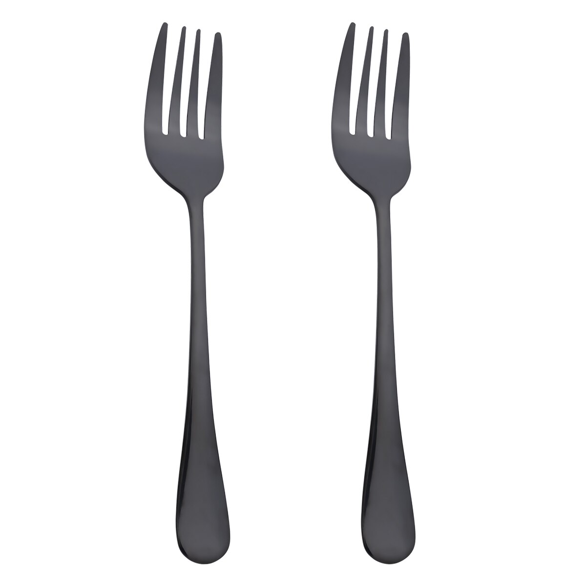 2Pcs Big Salad Serving Spoon Fork Set Mix Spoon Pot Porridge Tool Public Restaurant Serving Kitchenware Using Buffet Utensil: Black C
