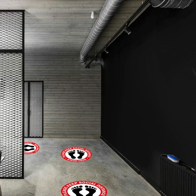 15 Pcs Social Distancing Stickers,Floor Stickers,Keep 2 Metre Distance Social Distancing Sign,11.8Inch