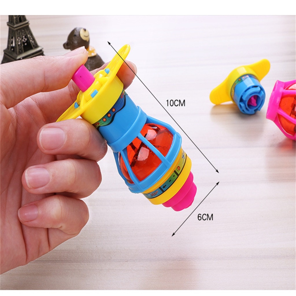 3Pc Kids Tol Licht Tol Speelgoed, school Verjaardagsfeestje Bag Kinderen Spinning Top Spinning Novelty Baby Speelgoed