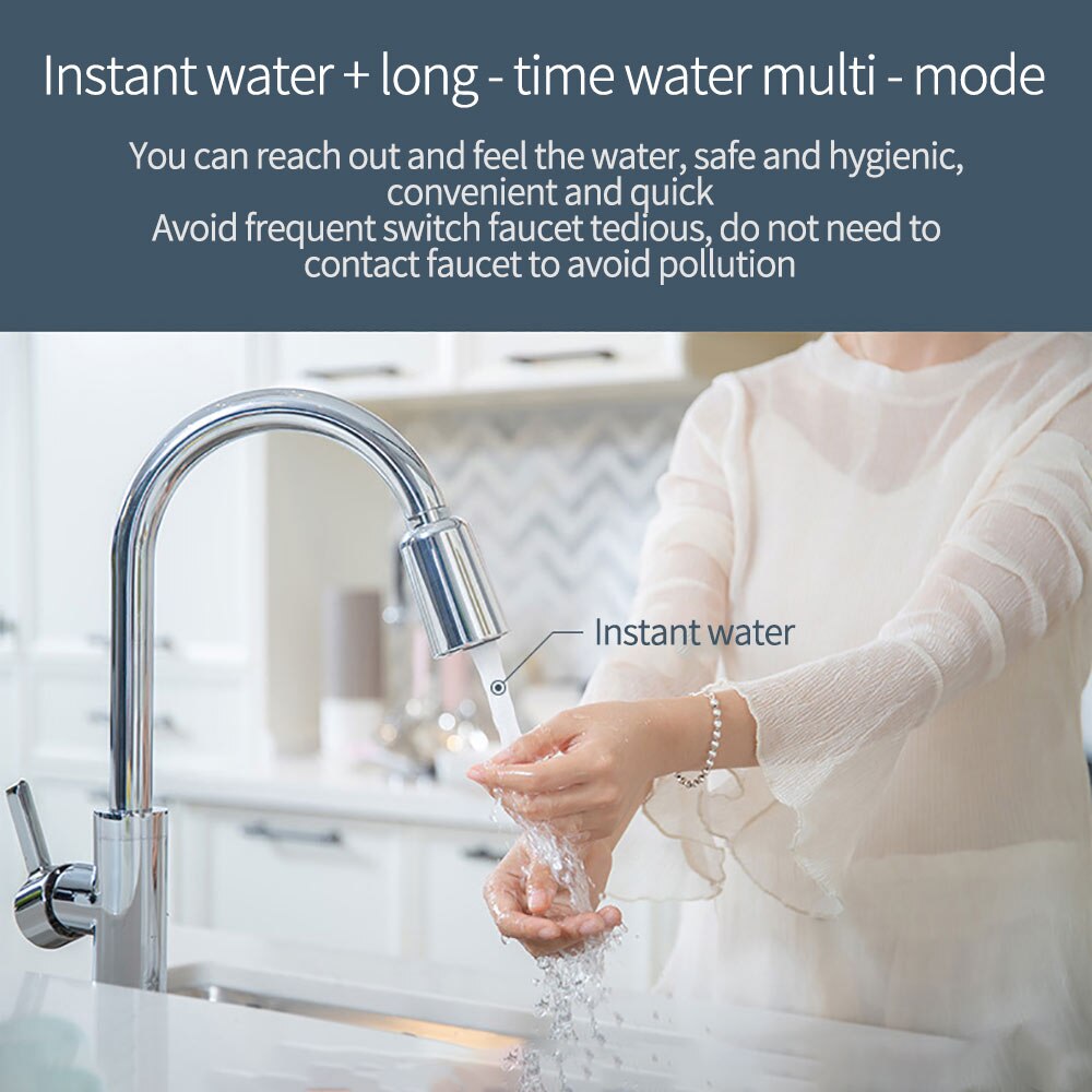 Automatic Sensor Tap Double Sensor Faucet Infrared Induction Water Saving Device Kitchen Water-Saving Smart Sensor Faucet Mouth