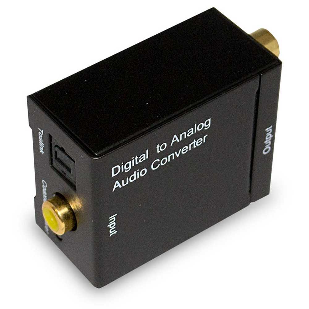 Digital to Analog Audio Converter Coax Coaxial Toslink to RCA L/R Adapter Sound
