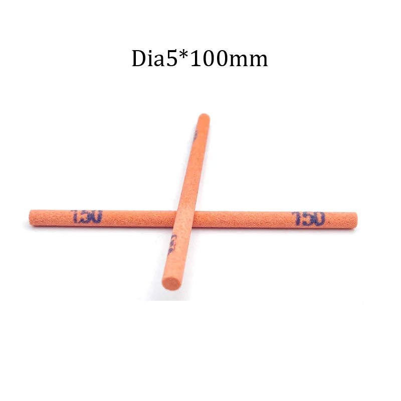 5pcs Round Polishing Oil Stone Fine Grinding Oilstone Strip Sharpening Knife Stone for Knives Kit Metal Alloy Steel Φ3~12mm: Orange / 150