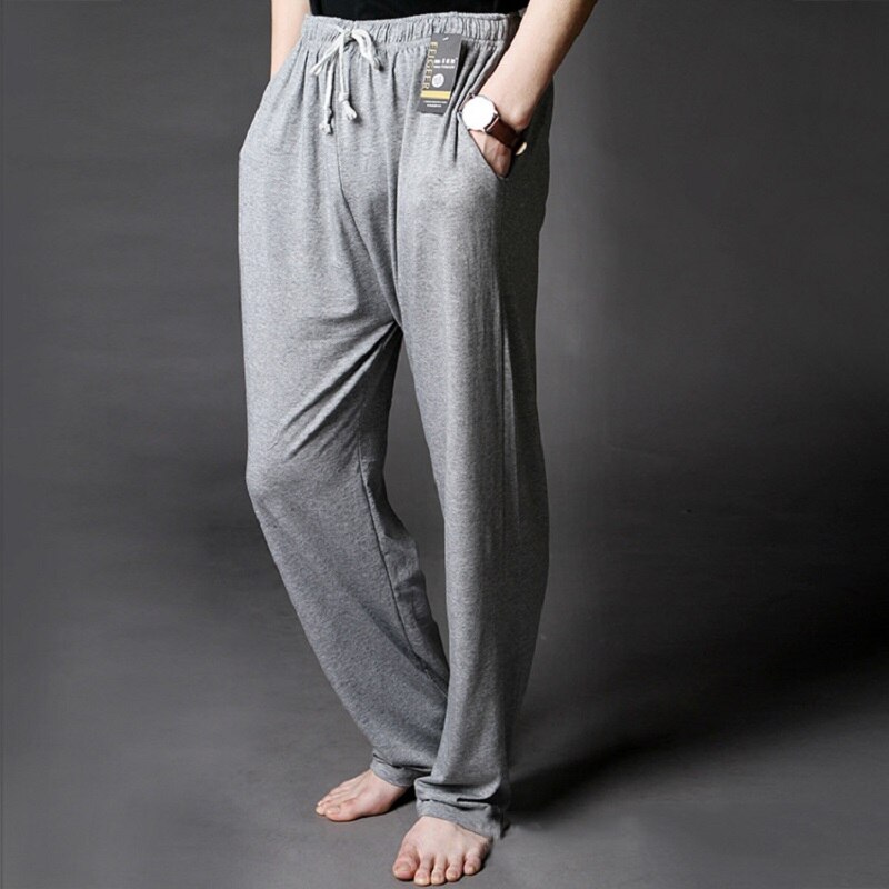 Pajama Pants Lounge Pants Home Trousers Summer Cotton Modal Long Sleep Pants Side Pockets Sleepwear Men Pyjamas Pajamas